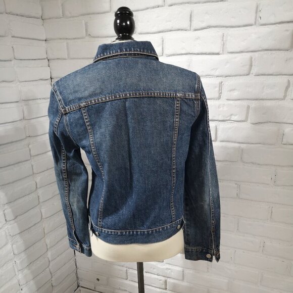 J. Crew Ladies Medium Wash Size Medium Button Front Jean Jacket - Picture 2 of 11